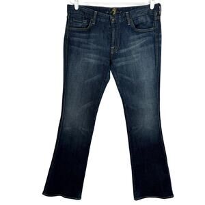 7 For All Mankind Dark Blue Flare Jeans